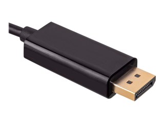 Akyga AK-AV-16 - Kabel przejściowy - USB-C (M) do DisplayPort 20-pin (M) - 1.8 m - obsługa 4K 60 Hz - czarny
