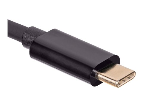 Akyga AK-AV-17 - Kabel przejściowy - USB-C (M) do 15 pin D-Sub (DB-15) (M) - 1.8 m - 1080p z obsługą 60 Hz - czarny