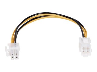 Akyga AK-CA-78 - Kabel zasilający przedłużający - zasilanie P4 (M) do zasilanie P4 (F) - 23 cm