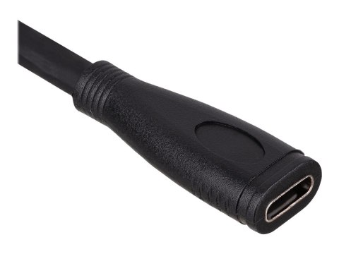 Akyga AK-USB-32 - Przedłużacz kabla USB - USB-C (M) do USB-C (F) - USB 3.2 Gen 2 - 20 V - 5 A - 30 cm - obsługa 4K - czarny