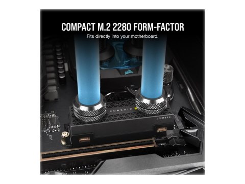 CORSAIR MP600 PRO XT - Hydro X Edition - SSD - zaszyfrowany - 2 TB - wewnętrzny - M.2 2280 - PCIe 4.0 x4 (NVMe) - 256 bitów AES 