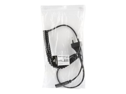Cablexpert - Kabel zasilający - Europlug (M) do IEC 60320 C1 - 1.8 m - skręcony, odlewany