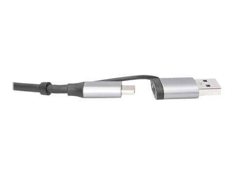 DIGITUS DN-3028 - Adapter sieciowy - USB-C / USB-A - 2.5GBase-T - szary