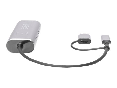 DIGITUS DN-3028 - Adapter sieciowy - USB-C / USB-A - 2.5GBase-T - szary