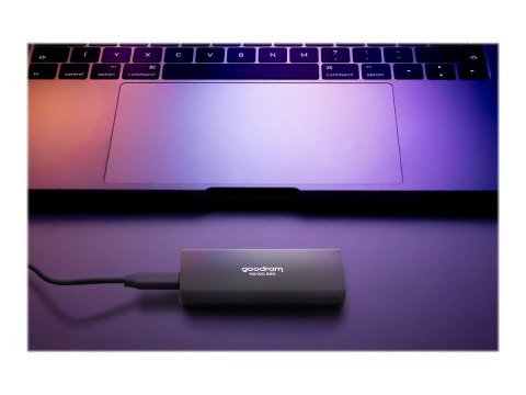 GOODRAM HX100 - SSD - 1024 GB - zewnętrzny (przenośne) - M.2 2242 - USB 3.2 Gen 2 (USB-C złącze) - czarny
