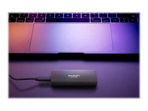 GOODRAM HX100 - SSD - 256 GB - zewnętrzny (przenośne) - M.2 2242 - USB 3.2 Gen 2 (USB-C złącze) - czarny
