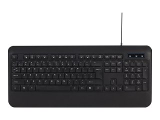 Gembird KB-UML-03 - Klawiatura - podświetlenie - USB - QWERTY - US - czarny - kolorowe pudełko