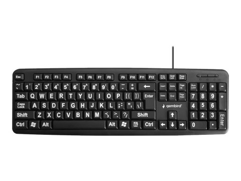 Gembird KB-US-103 - Klawiatura - USB - QWERTY - US - czarny - kolorowe pudełko
