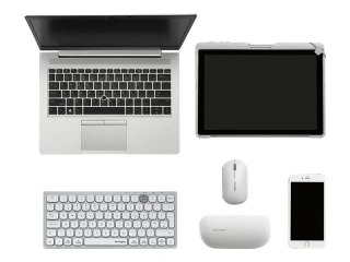 Kensington Multi-Device Dual Wireless Compact Keyboard - Klawiatura - bezprzewodowa - 2.4 GHz, Bluetooth 3.0, Bluetooth 5.0 - Wi