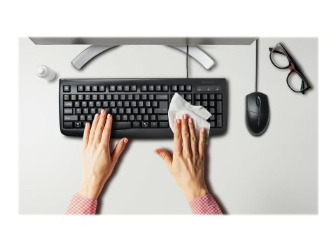 Kensington Pro Fit Washable Wired Mouse - Mysz - prawo i leworęczna - optyczna - 3 przyciski - przewodowa - USB