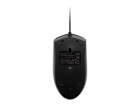 Kensington Pro Fit Washable Wired Mouse - Mysz - prawo i leworęczna - optyczna - 3 przyciski - przewodowa - USB