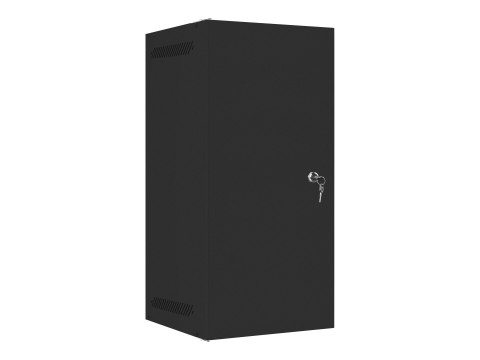 Lanberg - Stojak szafa - do montażu na ścianie - czarny, RAL 9004 - 12U - 10"