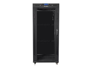 Lanberg - Stojak szafa - z 2 wentylatory chłodzące, wyświetlacz - czarny, RAL 9004 - 27U - 19"