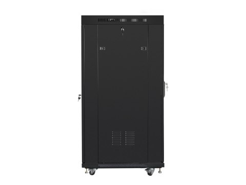 Lanberg - Stojak szafa - z 4 wentylatory chłodzące, wyświetlacz - czarny, RAL 9004 - 27U - 19"