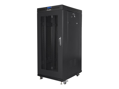 Lanberg - Stojak szafa - z 4 wentylatory chłodzące, wyświetlacz - czarny, RAL 9004 - 27U - 19"