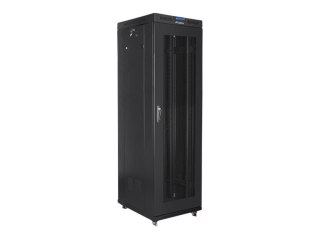 Lanberg - Stojak szafa - z 4 wentylatory chłodzące, wyświetlacz - czarny, RAL 9004 - 42U - 19"