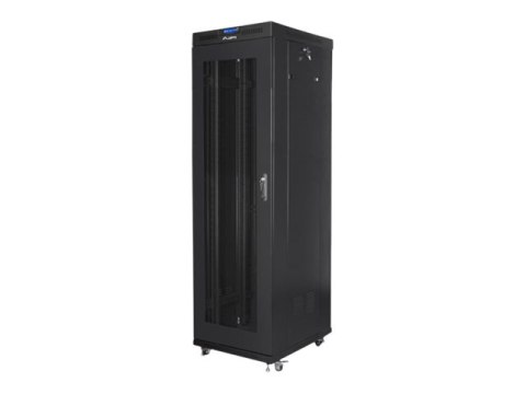 Lanberg - Stojak szafa - z 4 wentylatory chłodzące, wyświetlacz - czarny, RAL 9004 - 42U - 19"