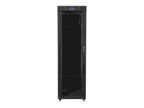Lanberg - Stojak szafa - z 4 wentylatory chłodzące, wyświetlacz - czarny, RAL 9004 - 42U - 19"