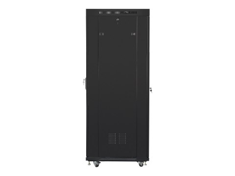 Lanberg - Stojak szafa - z wyświetlacz, 4 wentylatory chłodzące - czarny, RAL 9004 - 37U - 19"