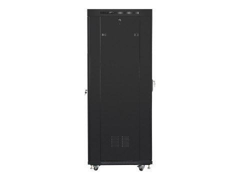 Lanberg - Stojak szafa - z wyświetlacz, 4 wentylatory chłodzące - czarny, RAL 9004 - 37U - 19"