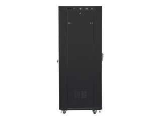 Lanberg - Stojak szafa - z wyświetlacz, 4 wentylatory chłodzące - czarny, RAL 9004 - 37U - 19"