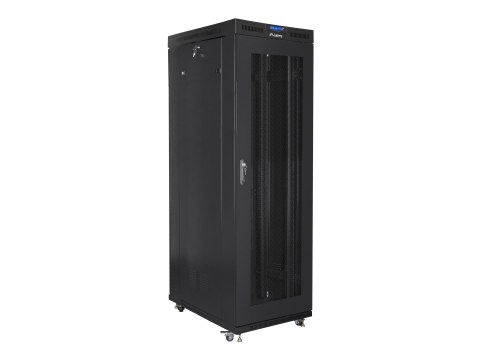Lanberg - Stojak szafa - z wyświetlacz, 4 wentylatory chłodzące - czarny, RAL 9004 - 42U - 19"