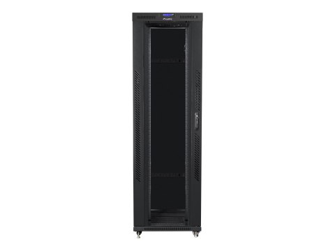 Lanberg - Stojak szafa - z wyświetlacz, 4 wentylatory chłodzące - czarny, RAL 9004 - 42U - 19"