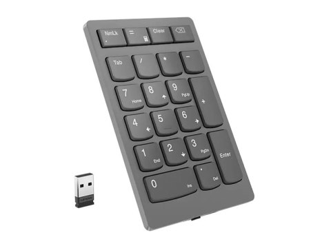 Lenovo Go Wireless Numeric Keypad - Klawiatura keypad - bezprzewodowa - 2.4 GHz - przełącznik: Nożycowa Struktura Klawiszy - gra