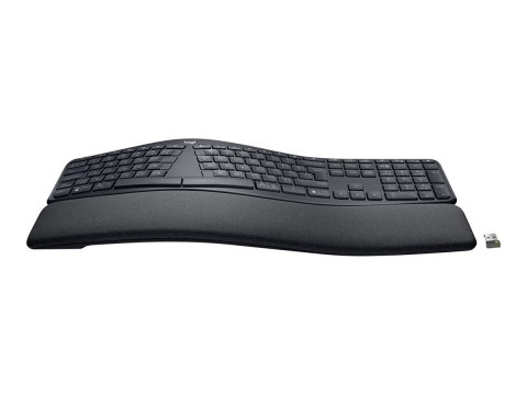 Logitech Ergo Series ERGO K860 for Business - Klawiatura - full size - bezprzewodowa - 2.4 GHz, Bluetooth 5.0 LE - QWERTY - Międ