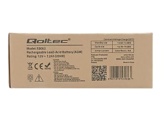 Qoltec - Bateria do UPSa - 1 x bateria - kwasowo-ołowiowy - 7.2 Ah