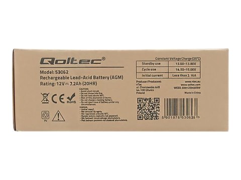 Qoltec - Bateria do UPSa - 1 x bateria - kwasowo-ołowiowy - 7.2 Ah