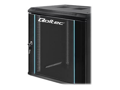 Qoltec - Stojak szafa - czarny - 12U - 19"