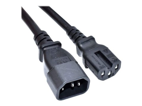 Akyga AK-UP-06 - Kabel zasilający - IEC 60320 C14 do IEC 60320 C15 - 250 V - 15 A - 1.8 m - czarny