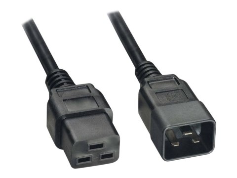 Akyga Pro Series - Kabel zasilający przedłużający - IEC 60320 C20 do IEC 60320 C19 - 250 V - 16 A - 1.8 m - czarny