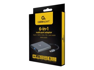 Cablexpert A-CM-COMBO6-01 - Stacja dokująca - USB-C 3.1 - HDMI, VGA