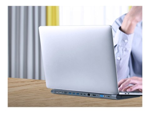 Cablexpert A-CM-COMBO9-01 - Stacja dokująca - USB-C 3.1 - HDMI, VGA - 1GbE