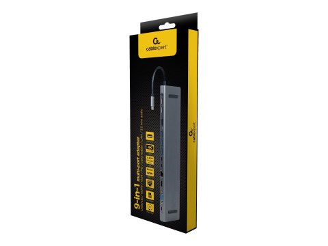 Cablexpert A-CM-COMBO9-01 - Stacja dokująca - USB-C 3.1 - HDMI, VGA - 1GbE
