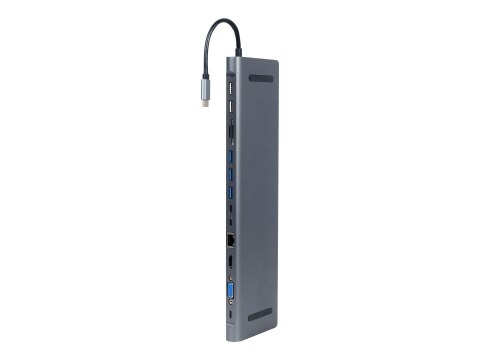 Cablexpert A-CM-COMBO9-01 - Stacja dokująca - USB-C 3.1 - HDMI, VGA - 1GbE
