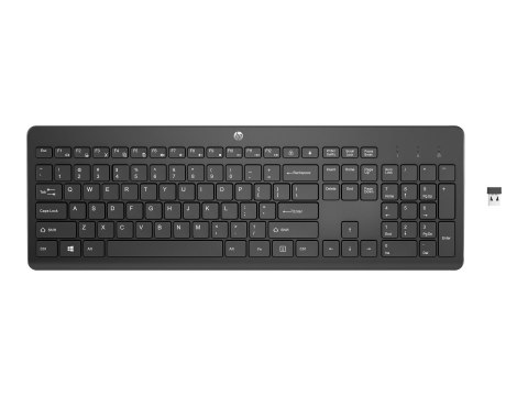 HP 230 - Klawiatura - bezprzewodowa - 2.4 GHz - QWERTY - angielski - czarny - dla OMEN by HP Laptop 16; Victus by HP Laptop 16; 