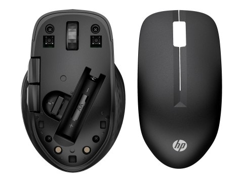 HP 430 - Mysz - ergonomiczna - wiele urządzeń - prawo i leworęczna - 5 przyciski - bezprzewodowa - Bluetooth 5.0, 2.4 GHz - odbi