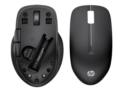 HP 430 - Mysz - ergonomiczna - wiele urządzeń - prawo i leworęczna - 5 przyciski - bezprzewodowa - Bluetooth 5.0, 2.4 GHz - odbi