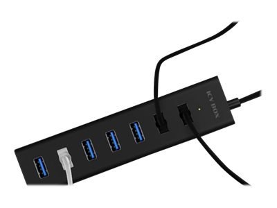 ICY BOX IB-HUB1700-U3 - Koncentrator - 7 x SuperSpeed USB 3.0 - stacjonarny