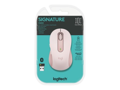 Logitech Signature M650 - Mysz - optyczna - 5 przyciski - bezprzewodowa - 2.4 GHz, Bluetooth - odbiornik Logitech Logi Bolt USB 