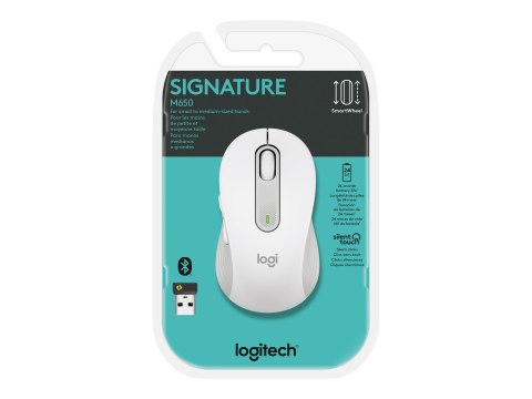 Logitech Signature M650 - Mysz - optyczna - 5 przyciski - bezprzewodowa - 2.4 GHz, Bluetooth - odbiornik Logitech Logi Bolt USB 