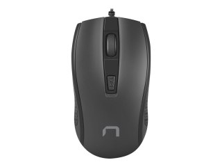 Natec Hoopoe 2 - Mysz - ergonomiczna - prawo i leworęczna - optyczna - przewodowa - USB 2.0 - czarny