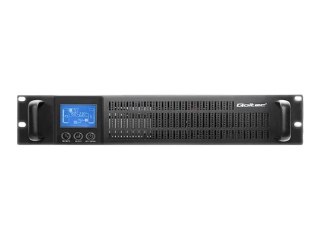 Qoltec - UPS (montowany w stojaku) - AC 115-300 V - 1600 wat - 2000 VA - 7 Ah - RS-232 - złącza wyjściowe: 2 - czarny