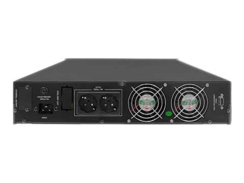 Qoltec - UPS (montowany w stojaku) - AC 115-300 V - 1600 wat - 2000 VA - 7 Ah - RS-232 - złącza wyjściowe: 2 - czarny
