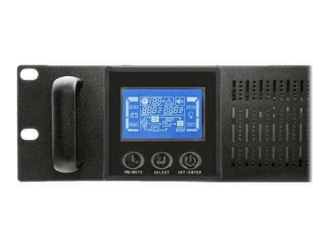 Qoltec - UPS (montowany w stojaku) - AC 115-300 V - 800 wat - 1000 VA - 7 Ah - RS-232 - złącza wyjściowe: 2 - czarny