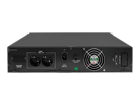 Qoltec - UPS (montowany w stojaku) - AC 115-300 V - 800 wat - 1000 VA - 7 Ah - RS-232 - złącza wyjściowe: 2 - czarny