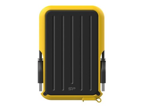 SILICON POWER Armor A66 - Dysk twardy - 2 TB - zewnętrzny (przenośne) - USB 3.2 Gen 1 - czarny/żółty